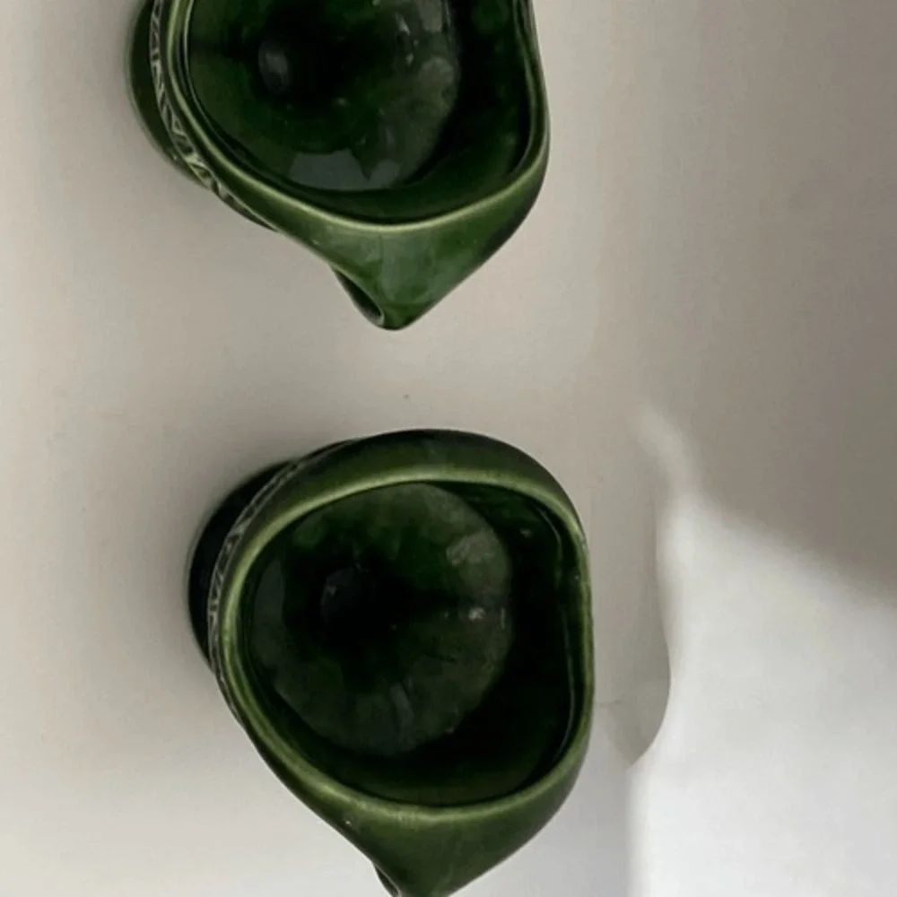 2 pc.‎ Mccoy MCP-20-USA Pottery Starburst Pedestal Candle Holder 1968